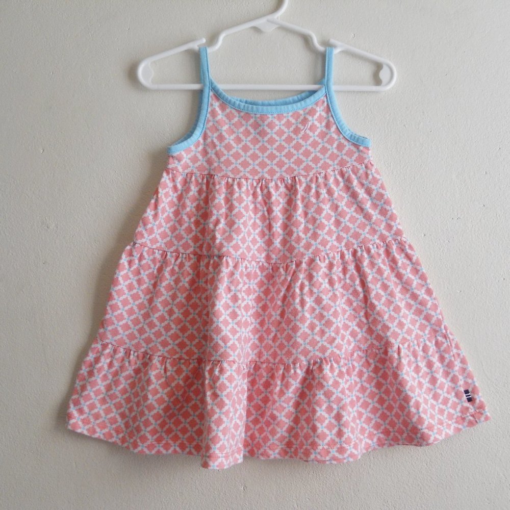 Nautica Dress, Toddler 12 Mos, Pink/Turquoise, Knit